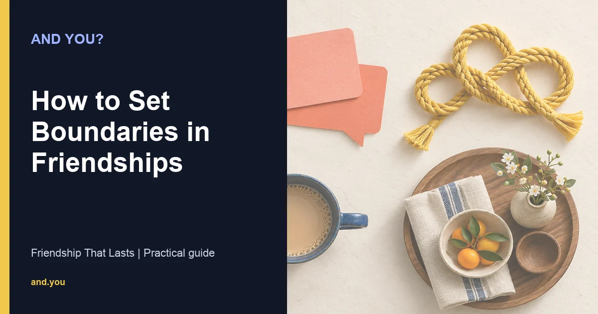 Editorial cover for How to Set Boundaries in Friendships