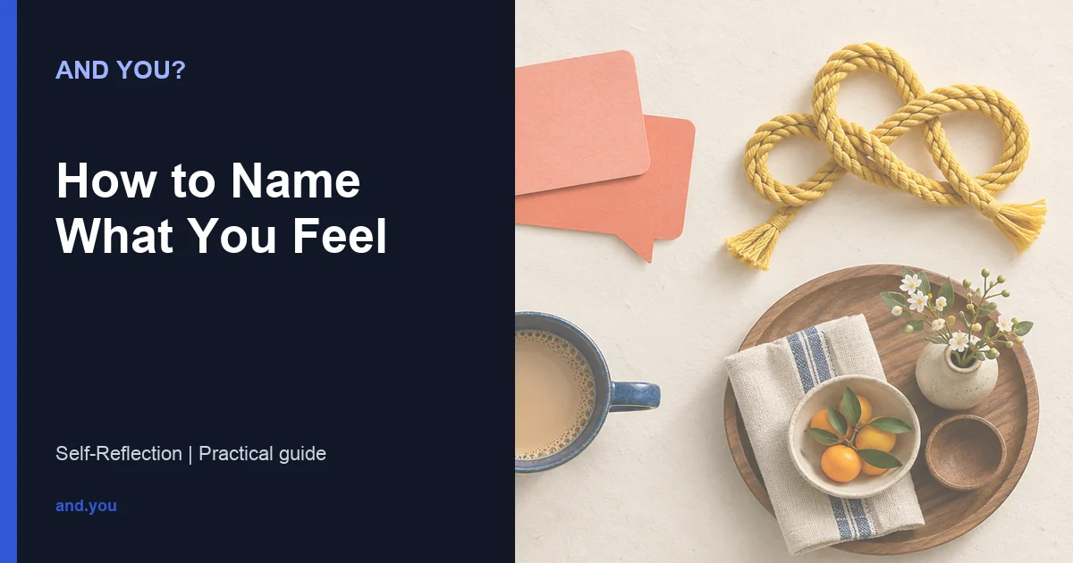Editorial cover for How to Name What You Feel