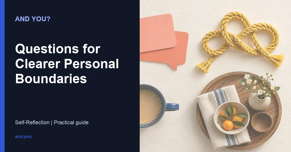 Editorial cover for Questions for Clearer Personal Boundaries