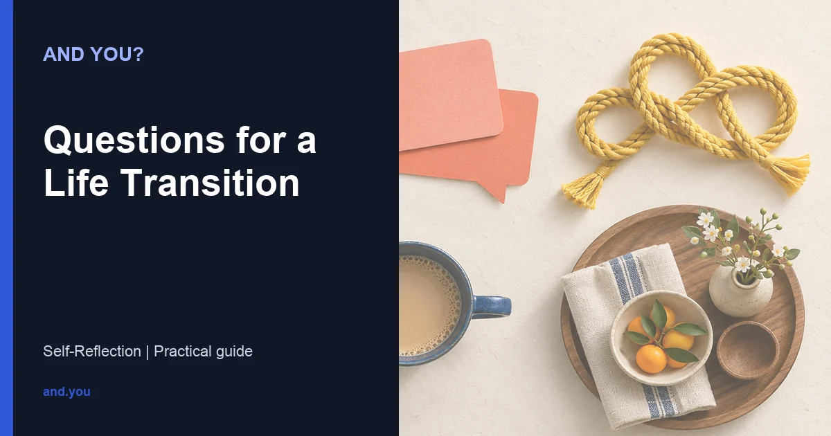 Editorial cover for Questions for a Life Transition