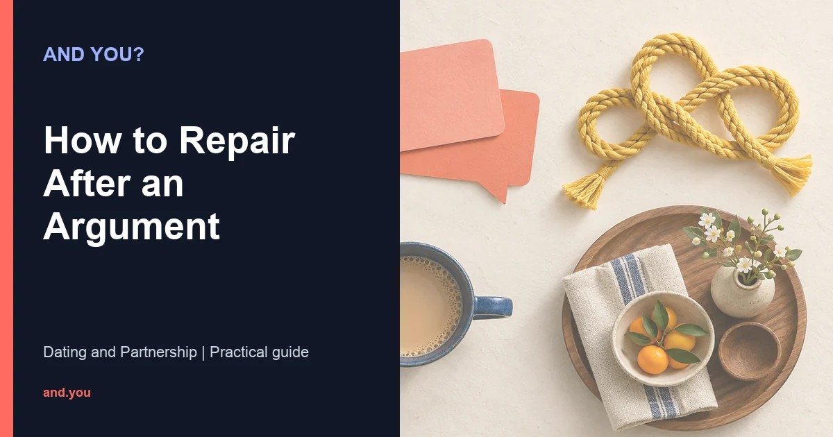 Editorial cover for How to Repair After an Argument
